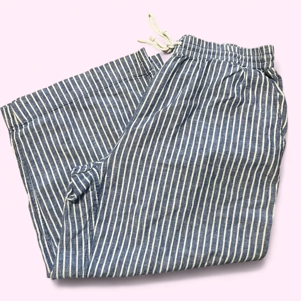 Beach Lunch Lounge pants Margot Linen striped beach pool casual resortwear - Picture 3 of 15